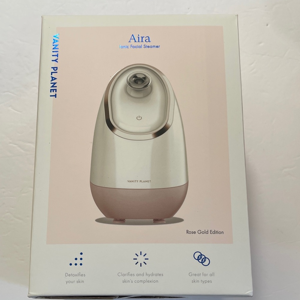 Vanity Planet Aira Ionic Facial Steamer -NIB Rose Gold